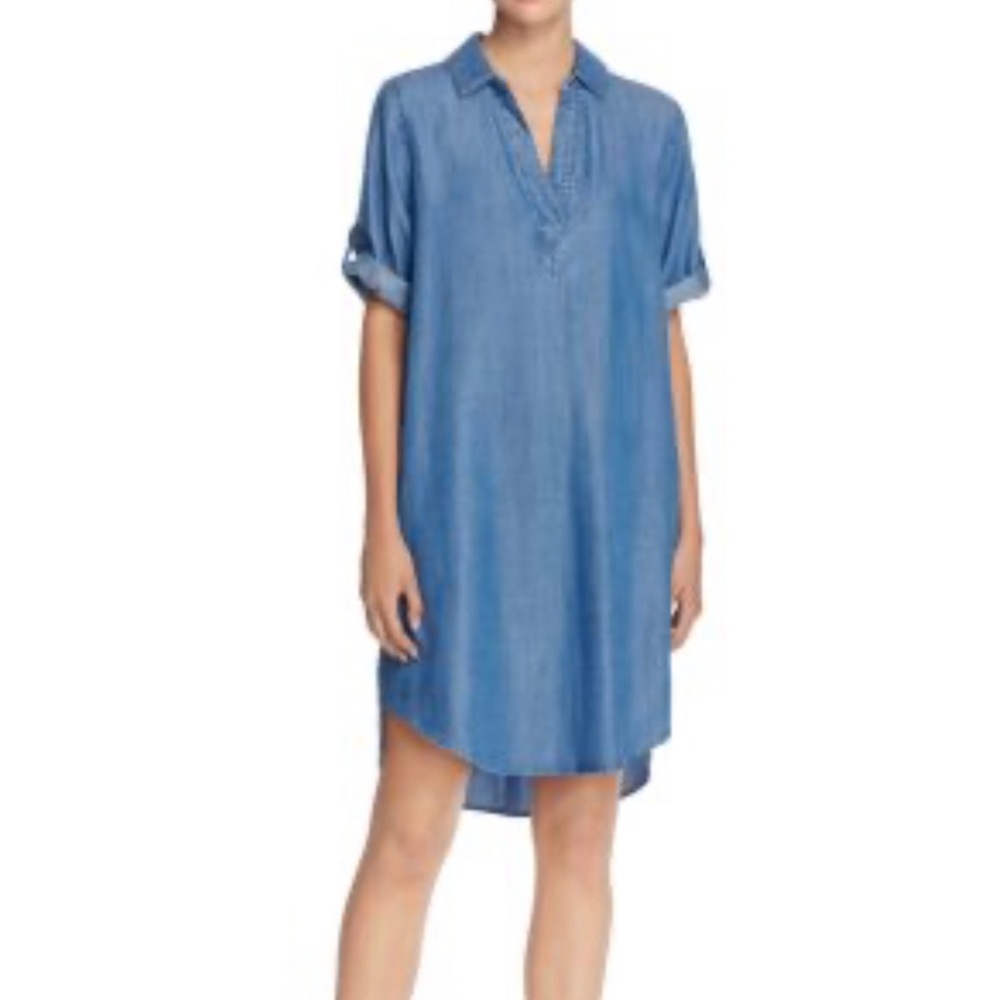 Andrea Jovine Indigo Chambray ShirtDress w P😍ckets! -Small NWT